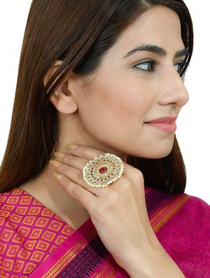 gold brass finger ring - 17475991 - Standard Image - 4
