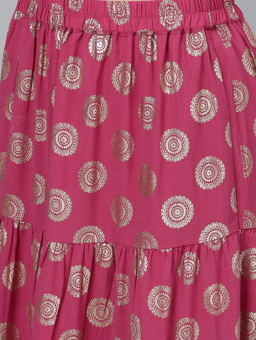 printed flared lehenga - 17476083 - Zoom Image - 6