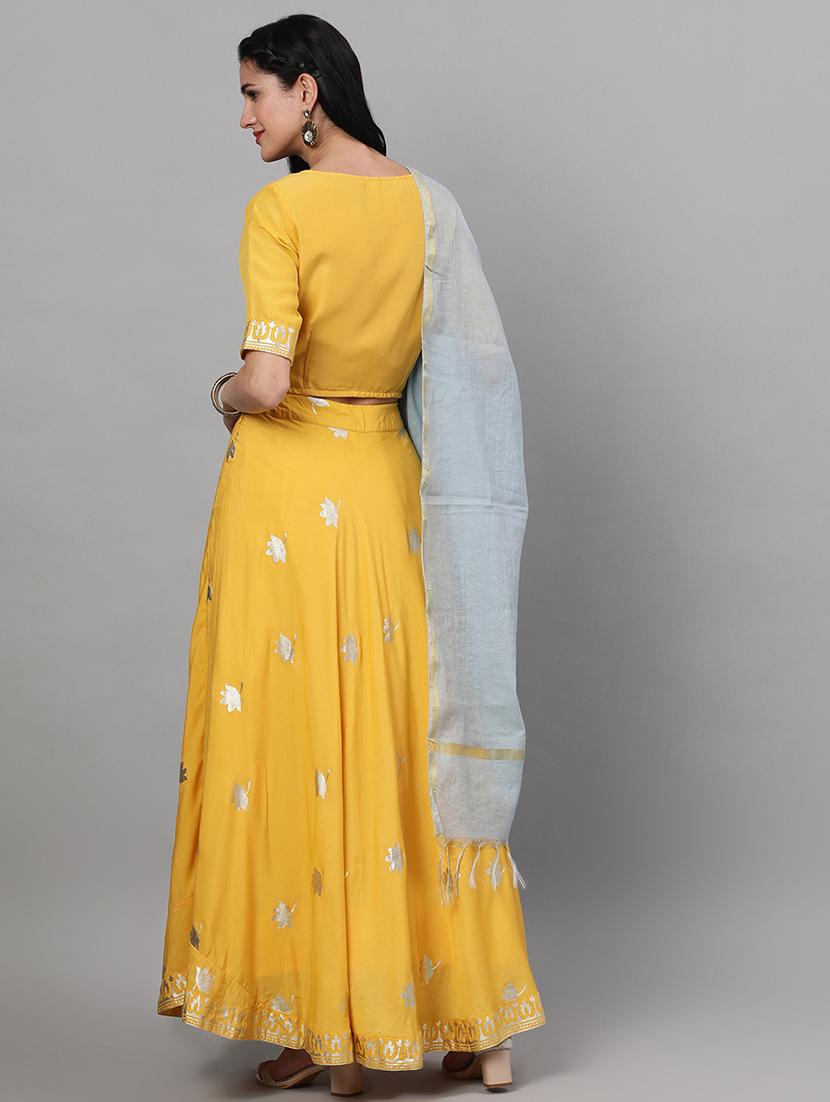 self design flared lehenga - 17476088 - Zoom Image - 3