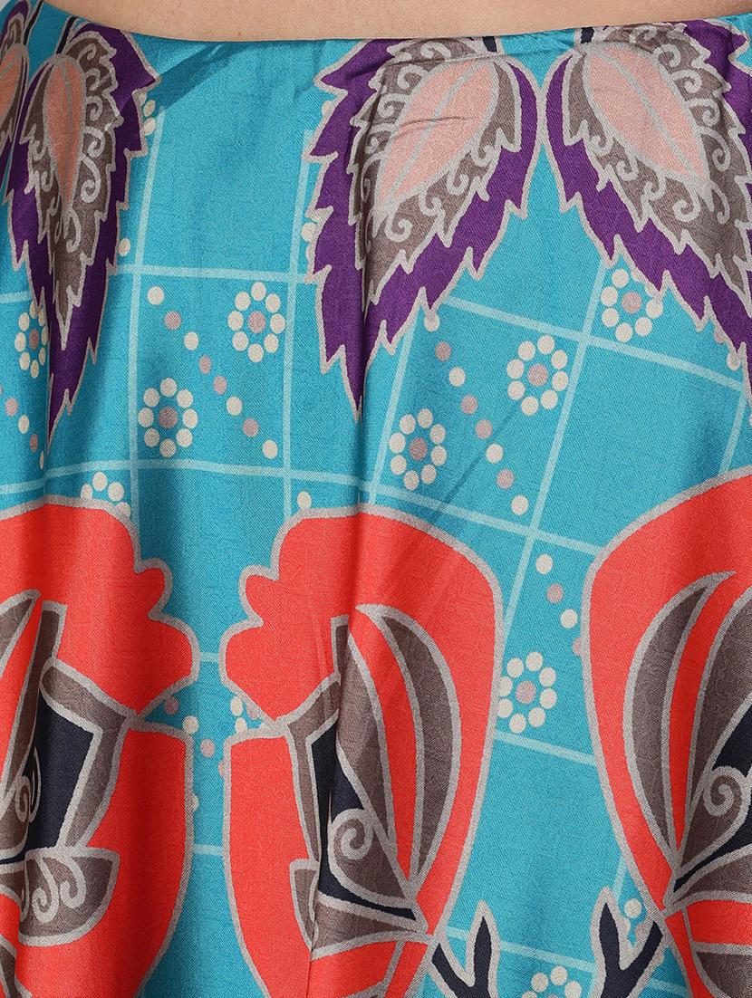 printed flared lehenga - 17476111 - Zoom Image - 6