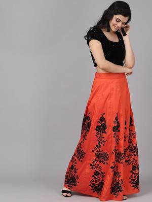 printed flared lehenga - 17476112 - Standard Image - 2