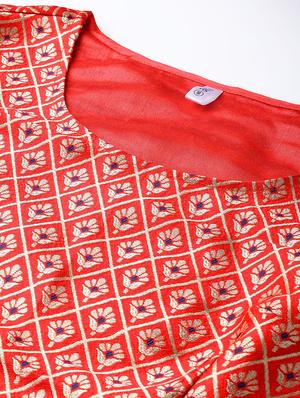 self design flared lehenga - 17476149 - Standard Image - 4