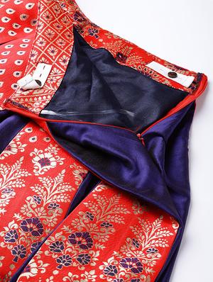 self design flared lehenga - 17476149 - Standard Image - 5