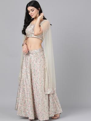 self design flared lehenga - 17476151 - Standard Image - 3