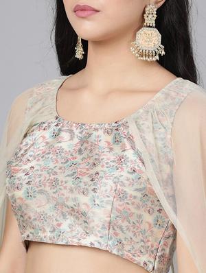 self design flared lehenga - 17476151 - Standard Image - 5