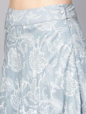 printed flared lehenga - 17476189 - Standard Image - 6