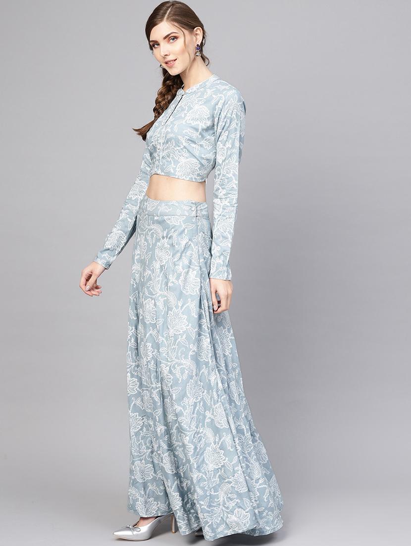 printed flared lehenga - 17476189 - Zoom Image - 2