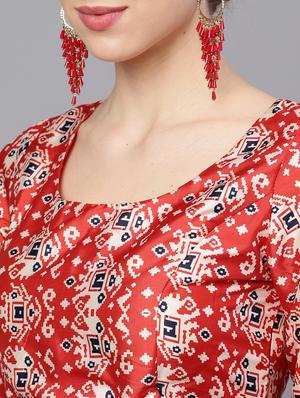 printed flared lehenga - 17476207 - Standard Image - 5