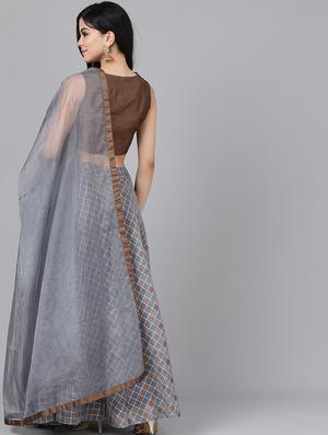 printed flared lehenga - 17476217 - Standard Image - 3