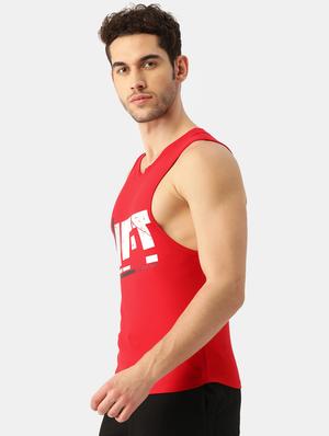 red typographic vest - 17476561 - Standard Image - 2