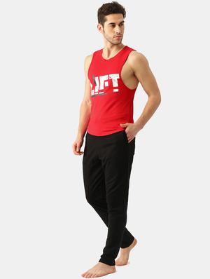 red typographic vest - 17476561 - Standard Image - 4
