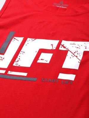 red typographic vest - 17476561 - Standard Image - 5