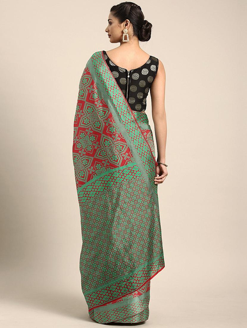 self design patola saree with blouse - 17476673 - Zoom Image - 2