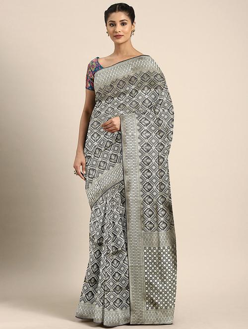 self design patola saree with blouse - 17476689 - Standard Image - 1