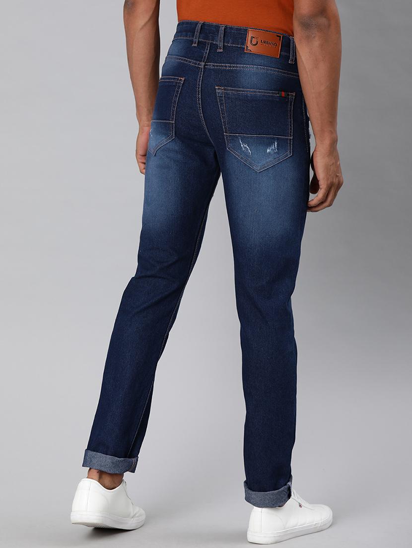 blue light washed ripped denim jeans - 17476738 - Zoom Image - 3