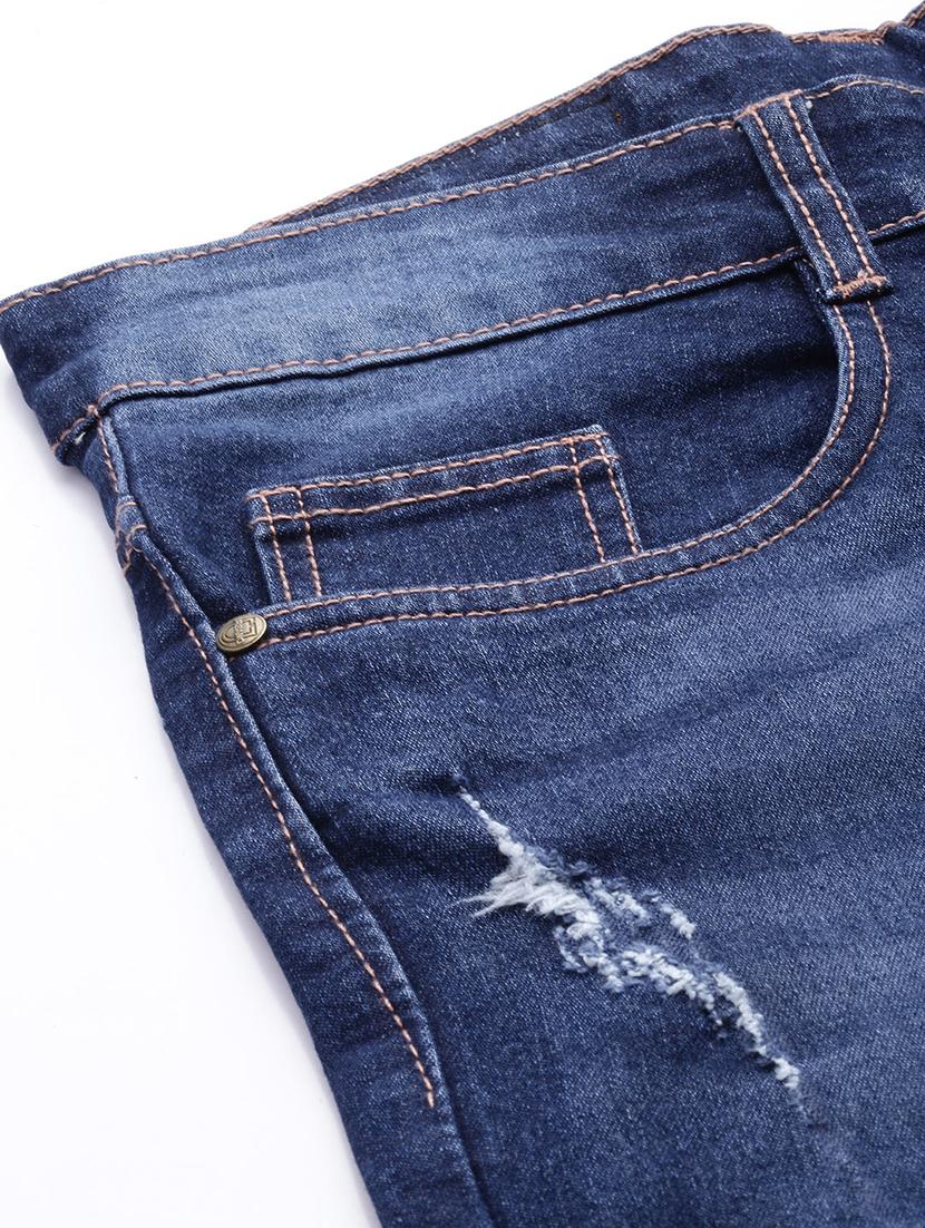 blue light washed ripped denim jeans - 17476738 - Zoom Image - 5