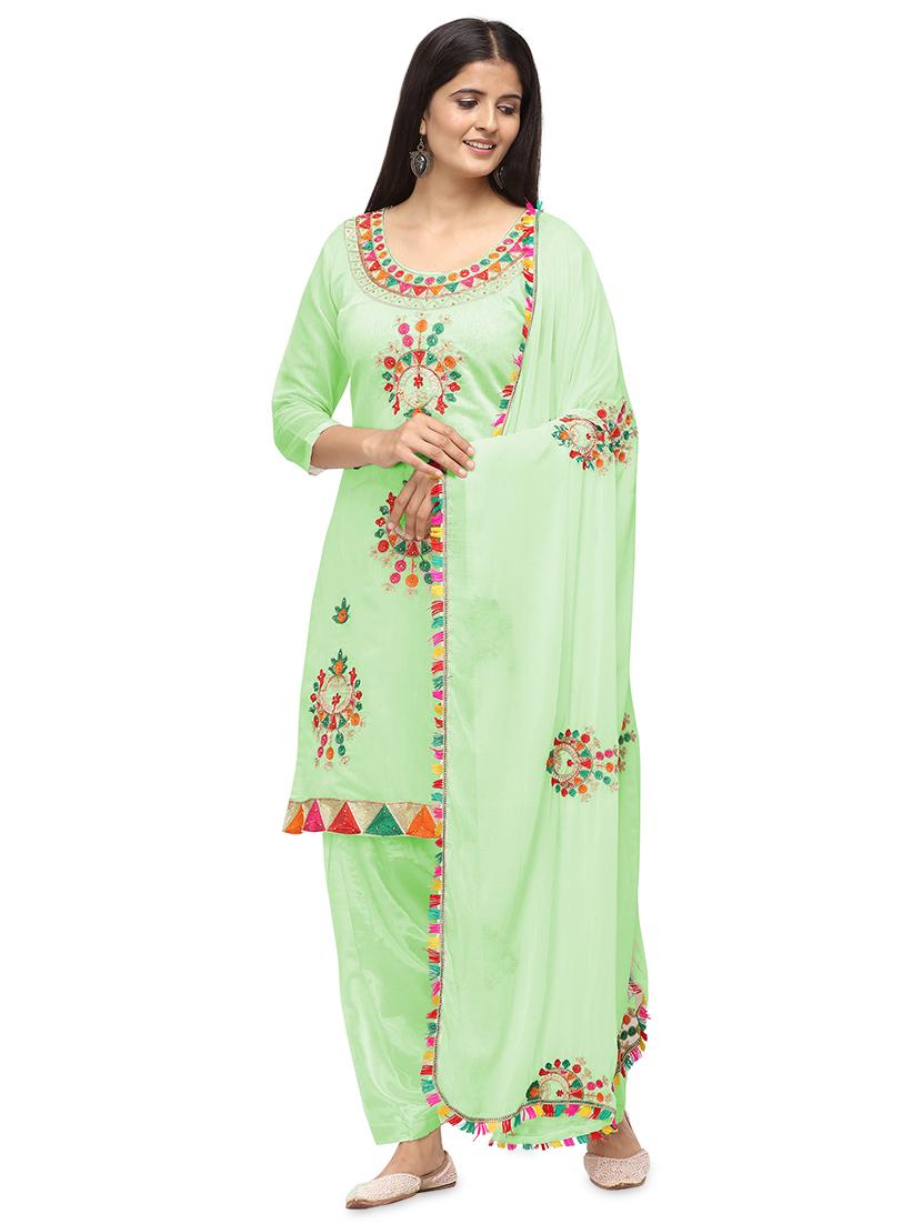phulkari salwar suit unstitched suit - 17476838 - Zoom Image - 1