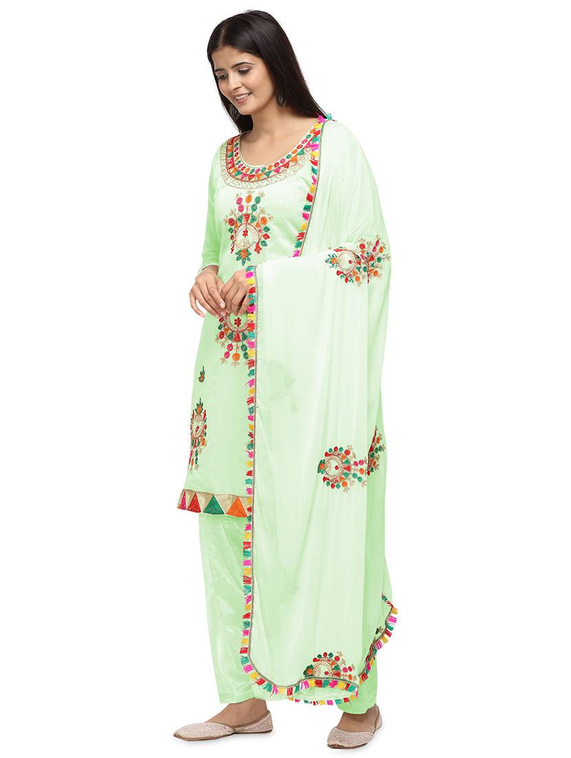 phulkari salwar suit unstitched suit - 17476838 - Zoom Image - 2