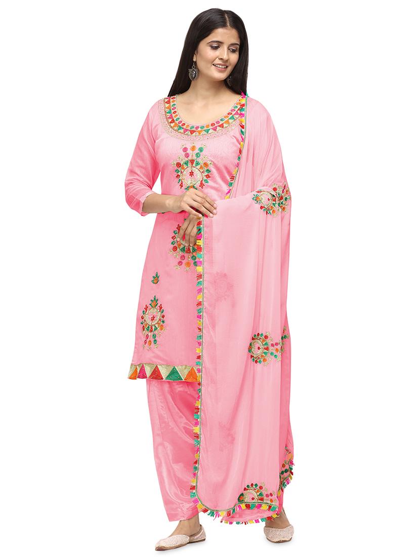 phulkari salwar suit unstitched suit - 17476840 - Zoom Image - 1