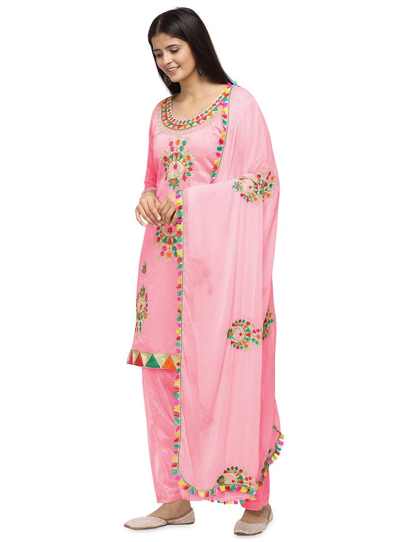 phulkari salwar suit unstitched suit - 17476840 - Zoom Image - 2