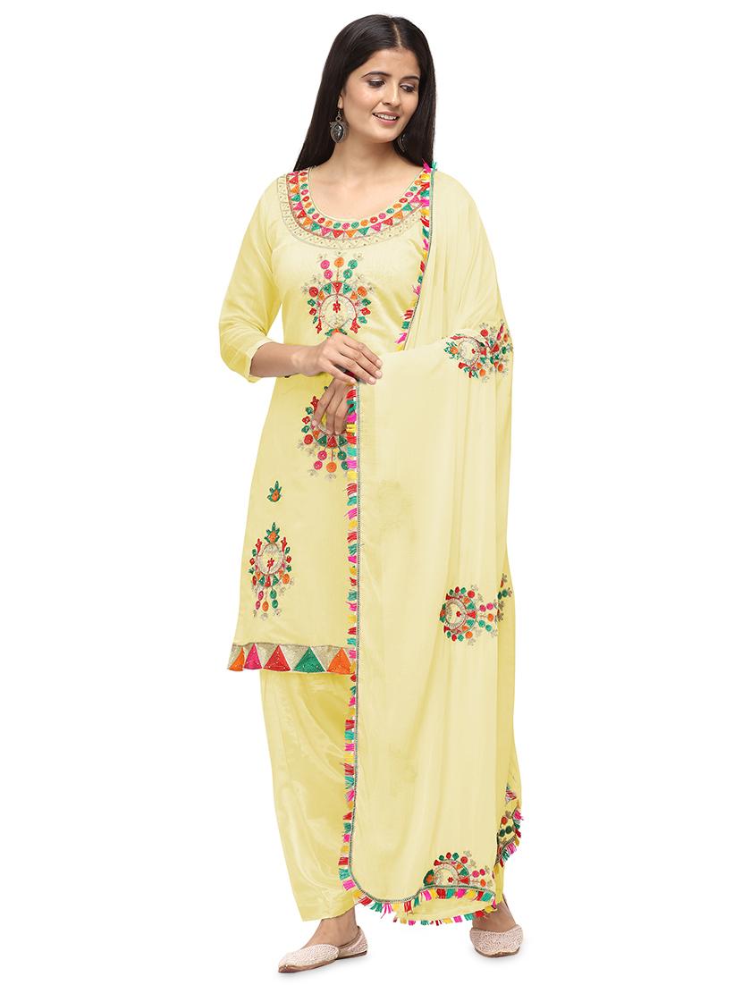 phulkari salwar suit unstitched suit - 17476841 - Zoom Image - 1