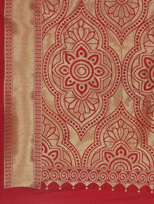 gold art silk salwar suit unstitched - 17476848 - Standard Image - 5
