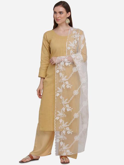 white net embroidered dupatta - 17476852 - Standard Image - 1