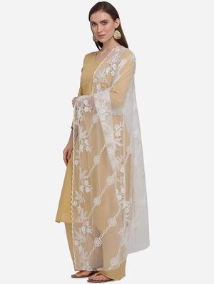 white net embroidered dupatta - 17476852 - Standard Image - 2