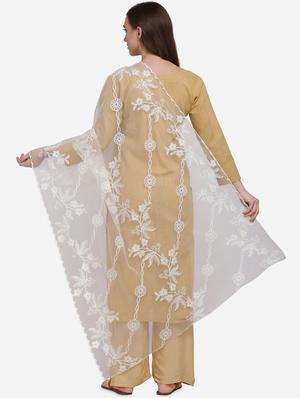 white net embroidered dupatta - 17476852 - Standard Image - 3
