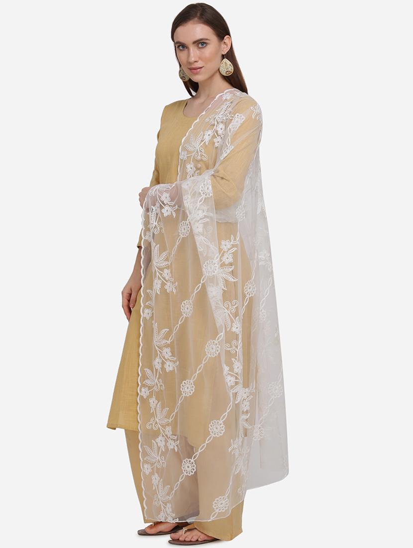 white net embroidered dupatta - 17476852 - Zoom Image - 2
