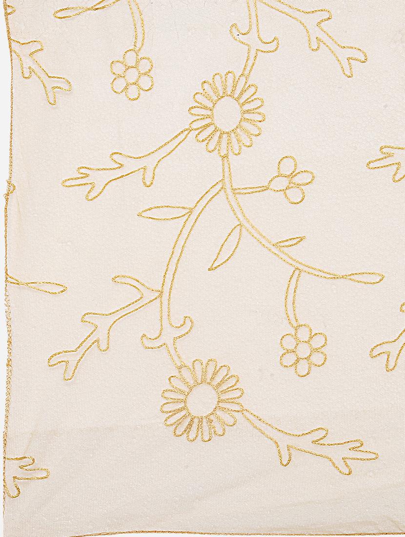 beige net embroidered dupatta - 17476869 - Zoom Image - 4
