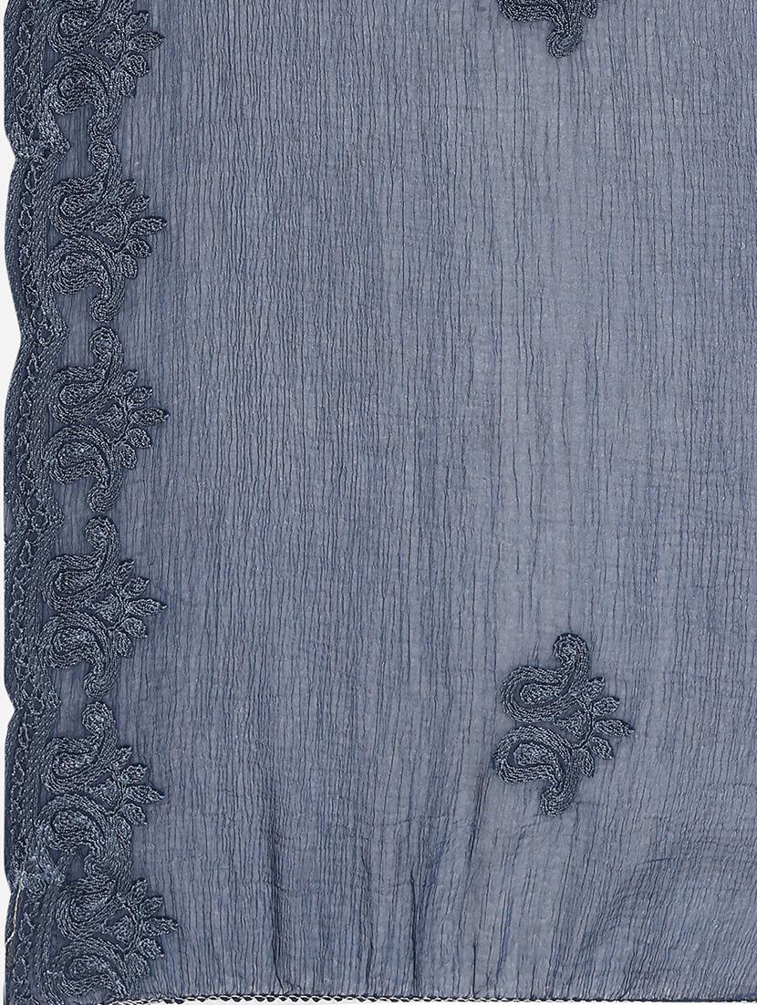 blue chiffon embroidered dupatta - 17476882 - Zoom Image - 4