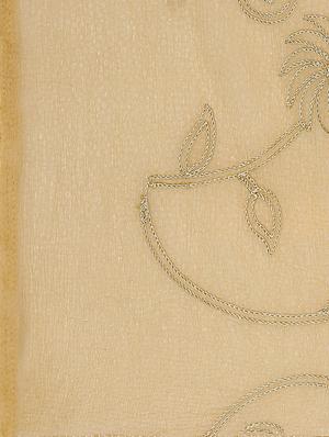 beige chiffon embroidered dupatta - 17476892 - Standard Image - 4