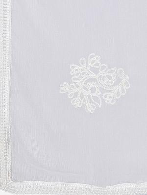 white chiffon embroidered dupatta - 17476911 - Standard Image - 4