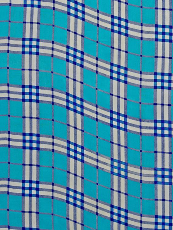 checkered printed saree with blouse - 17476938 - Zoom Image - 4