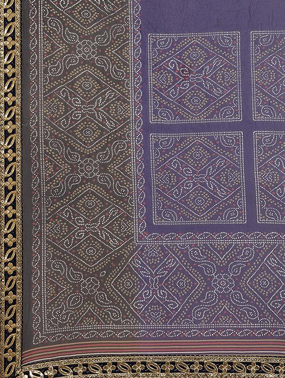 bordered woven saree with blouse - 17476972 - Zoom Image - 4