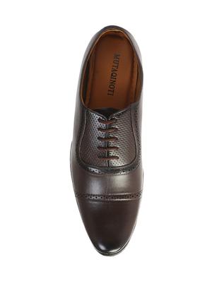 brown synthetic & mesh laceup oxfords - 17477096 - Standard Image - 4