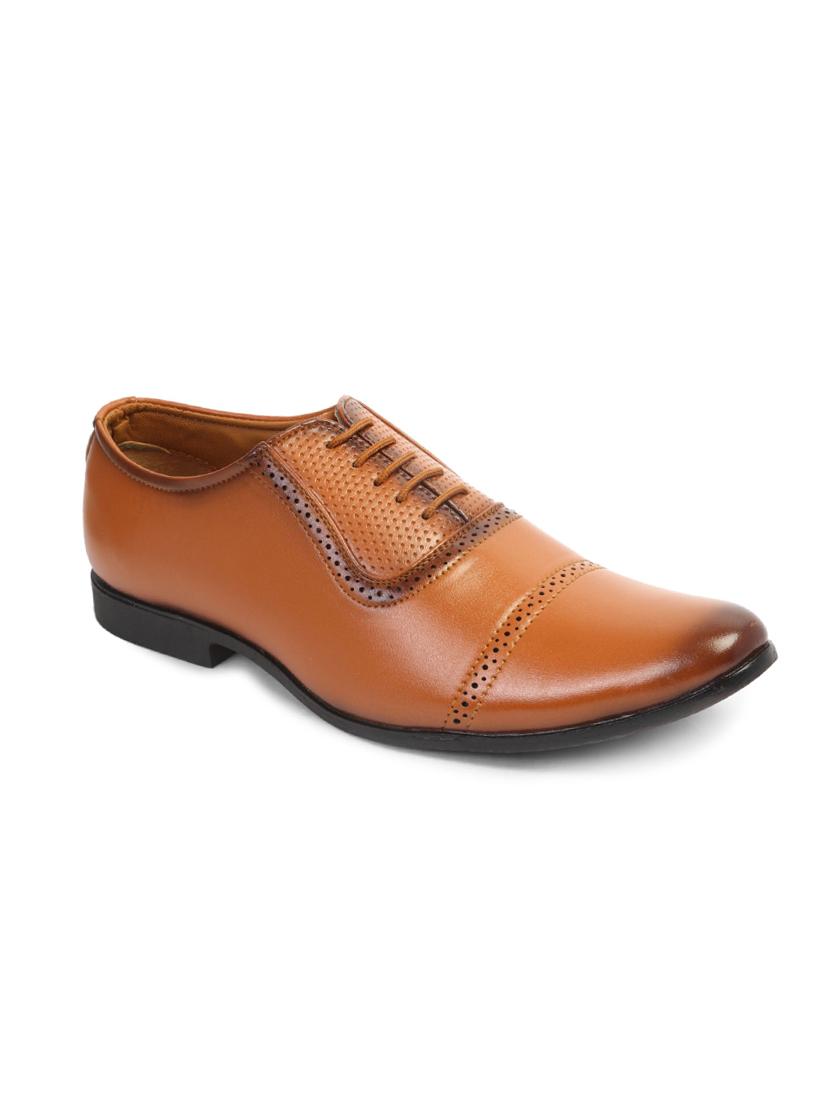 brown synthetic & mesh laceup oxfords - 17477098 - Zoom Image - 1