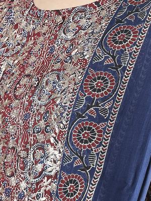 red cotton suit set - 17477578 - Standard Image - 5