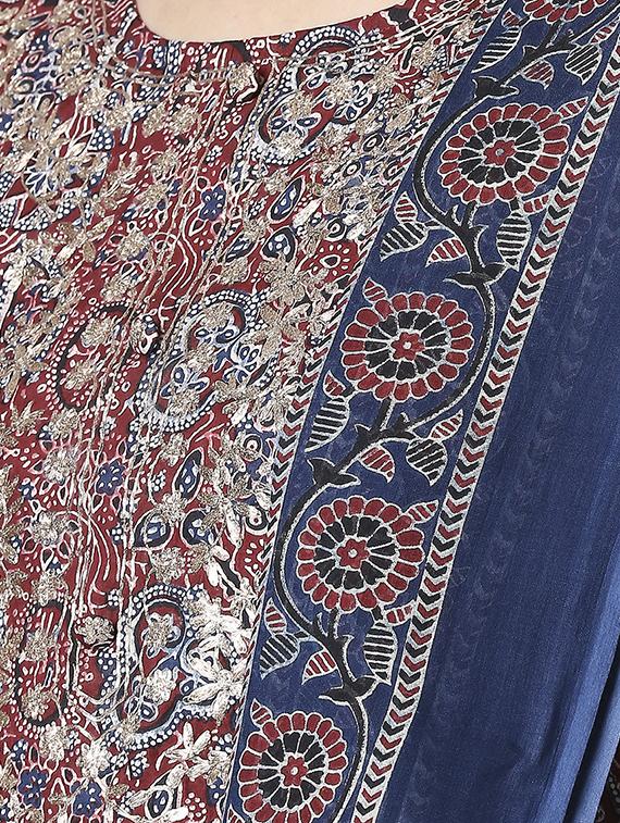 red cotton suit set - 17477578 - Zoom Image - 5