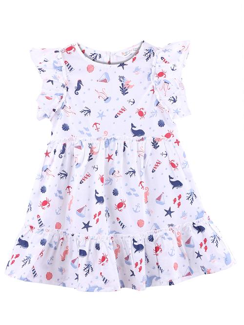 white cotton frock - 17477608 - Standard Image - 1