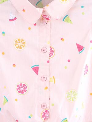 pink printed crop top - 17477611 - Standard Image - 3