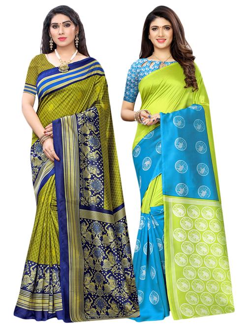 multi color 2 pcs saree with blouse - 17477659 - Standard Image - 1