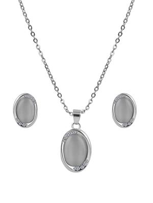 silver crystal pendant - 17477719 - Standard Image - 2