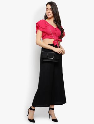 tie front crop top - 17478267 - Standard Image - 4