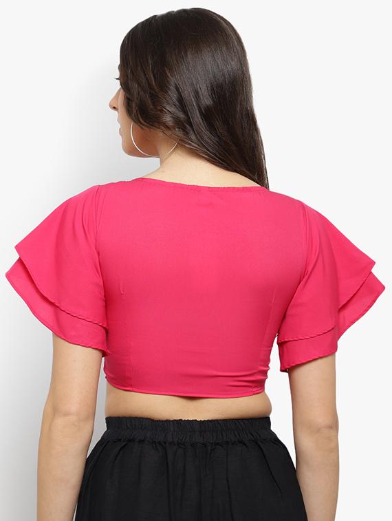 tie front crop top - 17478267 - Zoom Image - 3