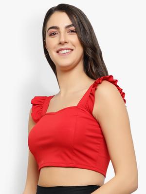 frill detail crop top - 17478270 - Standard Image - 2