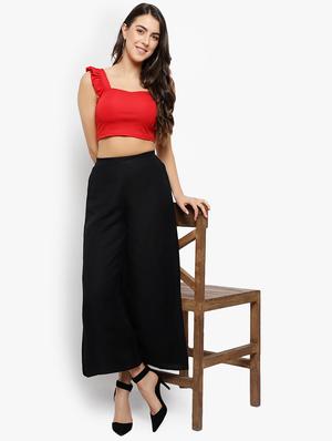 frill detail crop top - 17478270 - Standard Image - 4