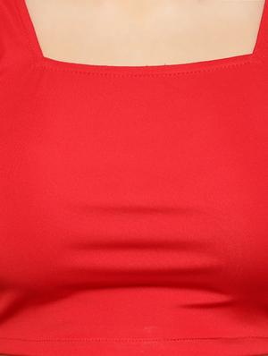 puff sleeved crop top - 17478277 - Standard Image - 5