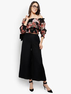 smocked waist floral top - 17478285 - Standard Image - 4